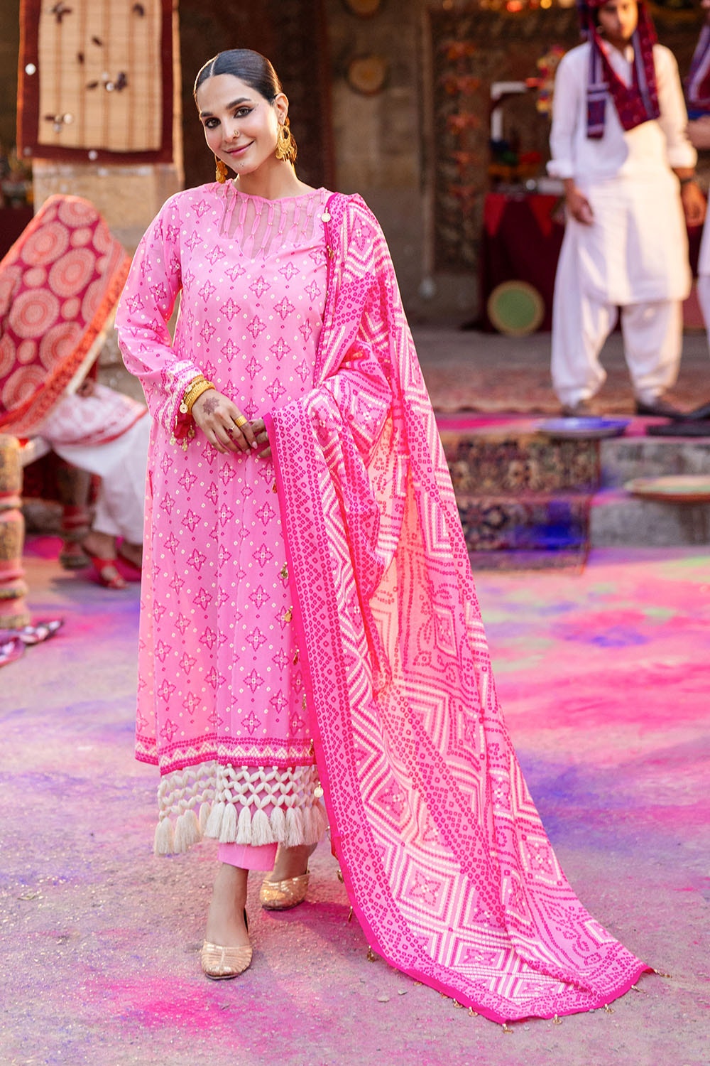 Gul Ahmed | Chunri Lawn 25 | CL-42315 B L Pink Lawn