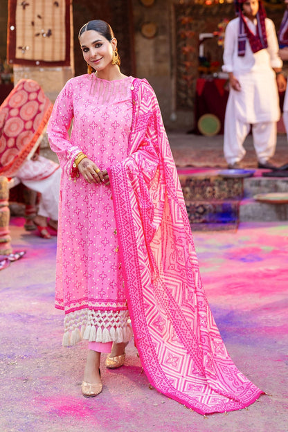 Gul Ahmed | Chunri Lawn 25 | CL-42315 B L Pink Lawn
