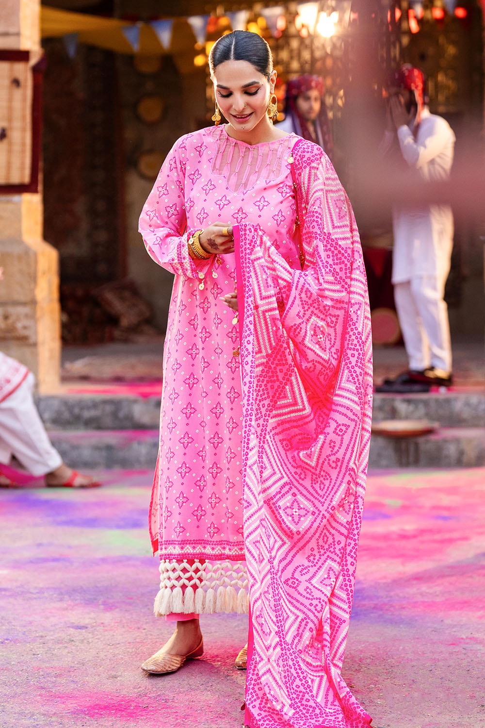 Gul Ahmed | Chunri Lawn 25 | CL-42315 B XL Pink Lawn