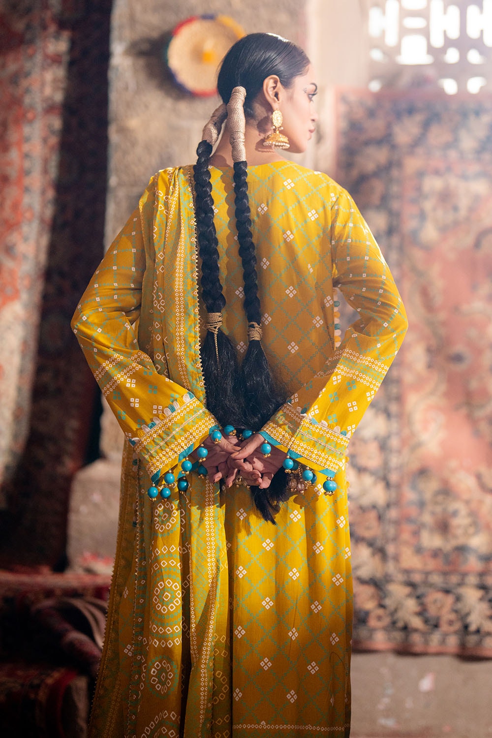 Gul Ahmed | Chunri Lawn 25 | CL-52138 A S Lime Lawn