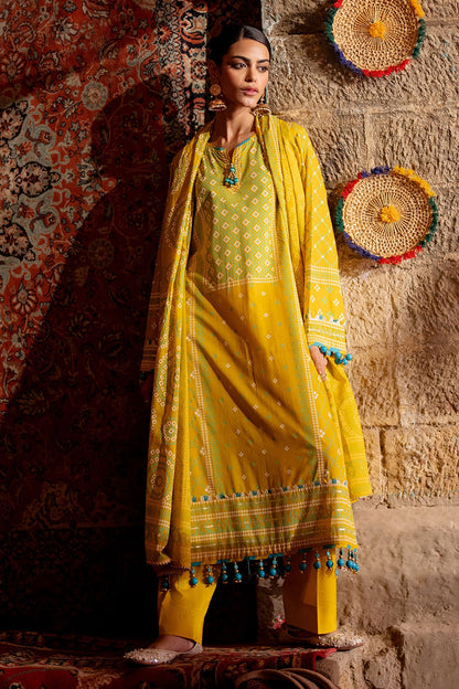Gul Ahmed | Chunri Lawn 25 | CL-52138 A XL Lime Lawn