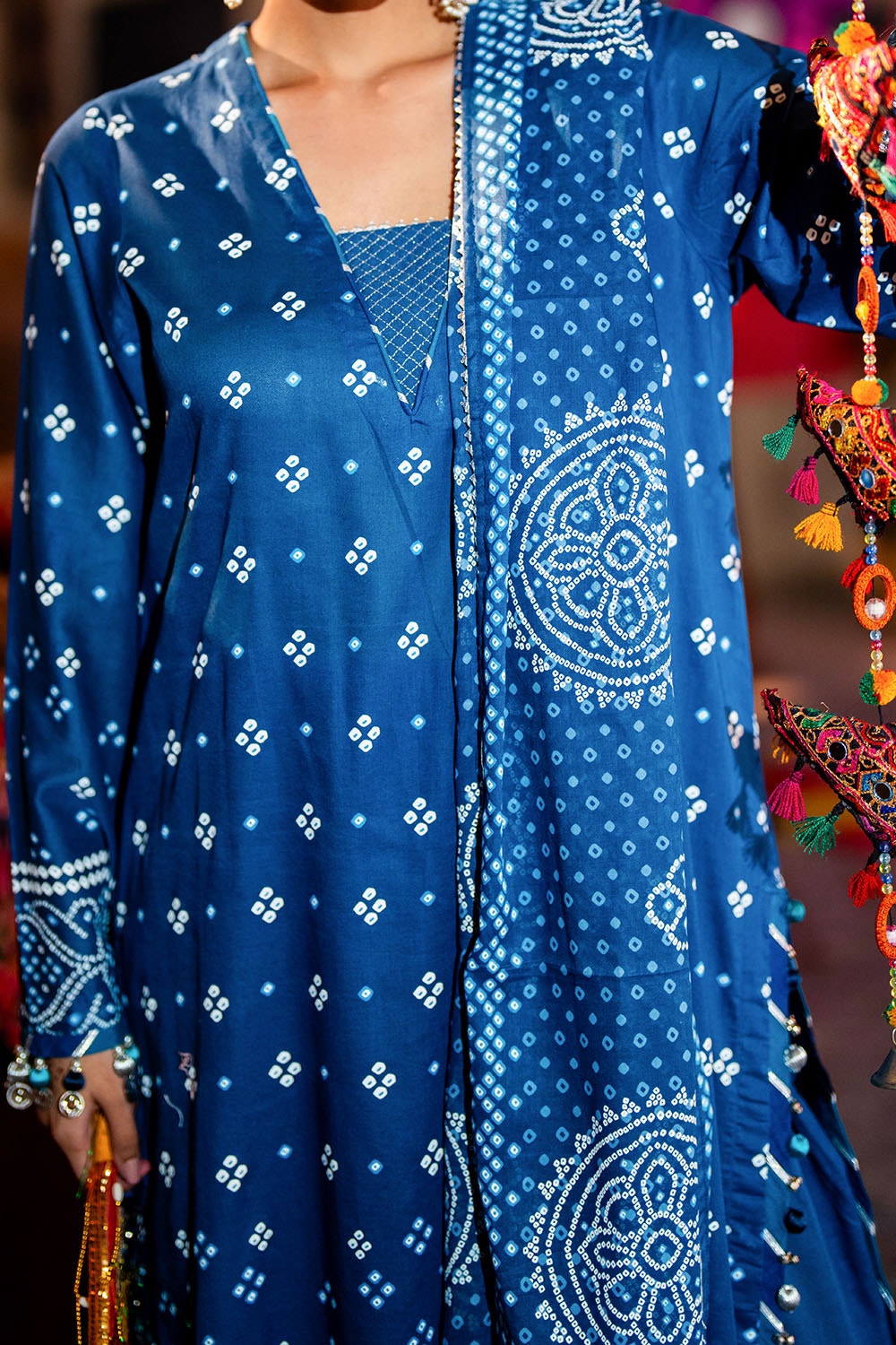 Gul Ahmed | Chunri Lawn 25 | CL-52171 B M Navy Blue Lawn