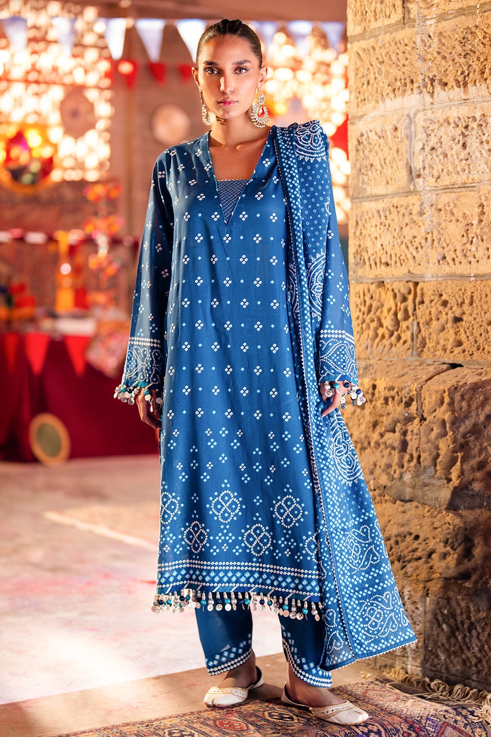 Gul Ahmed | Chunri Lawn 25 | CL-52171 B L Navy Blue Lawn