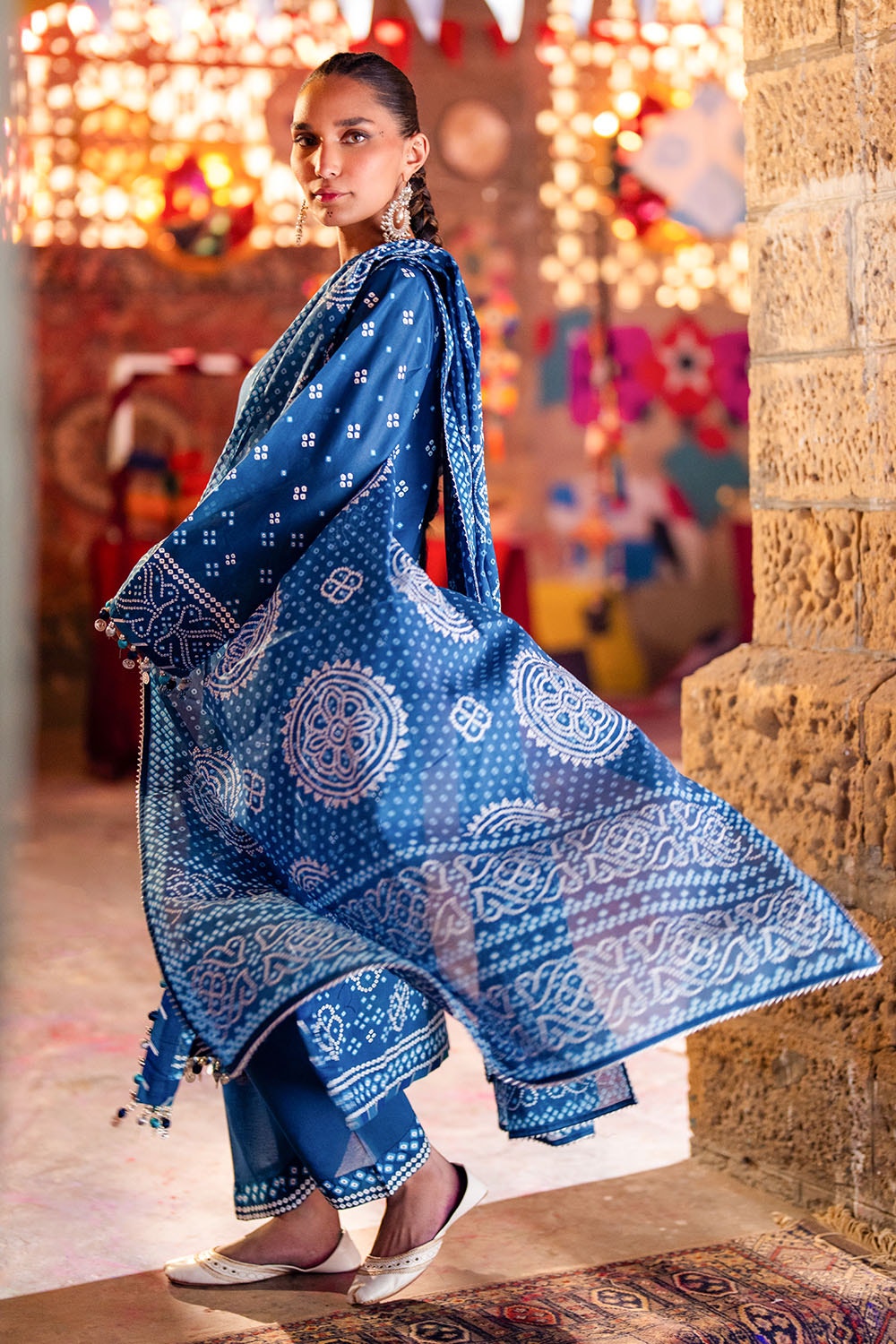Gul Ahmed | Chunri Lawn 25 | CL-52171 B XL Navy Blue Lawn