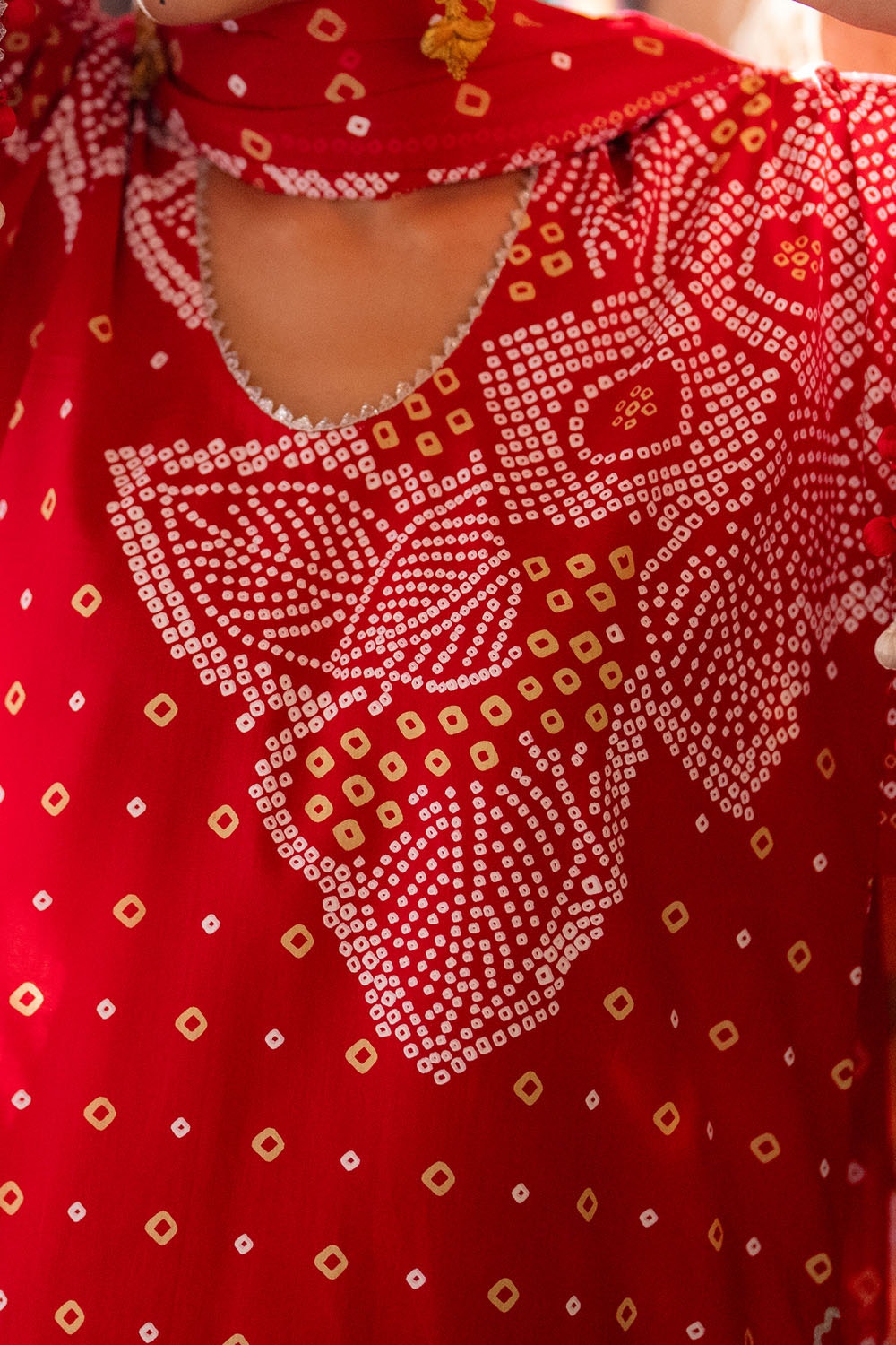 Gul Ahmed | Chunri Lawn 25 | CL-52176 A M Red Lawn