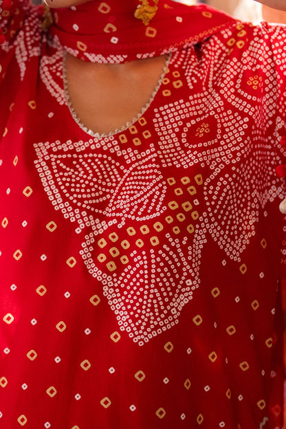 Gul Ahmed | Chunri Lawn 25 | CL-52176 A M Red Lawn