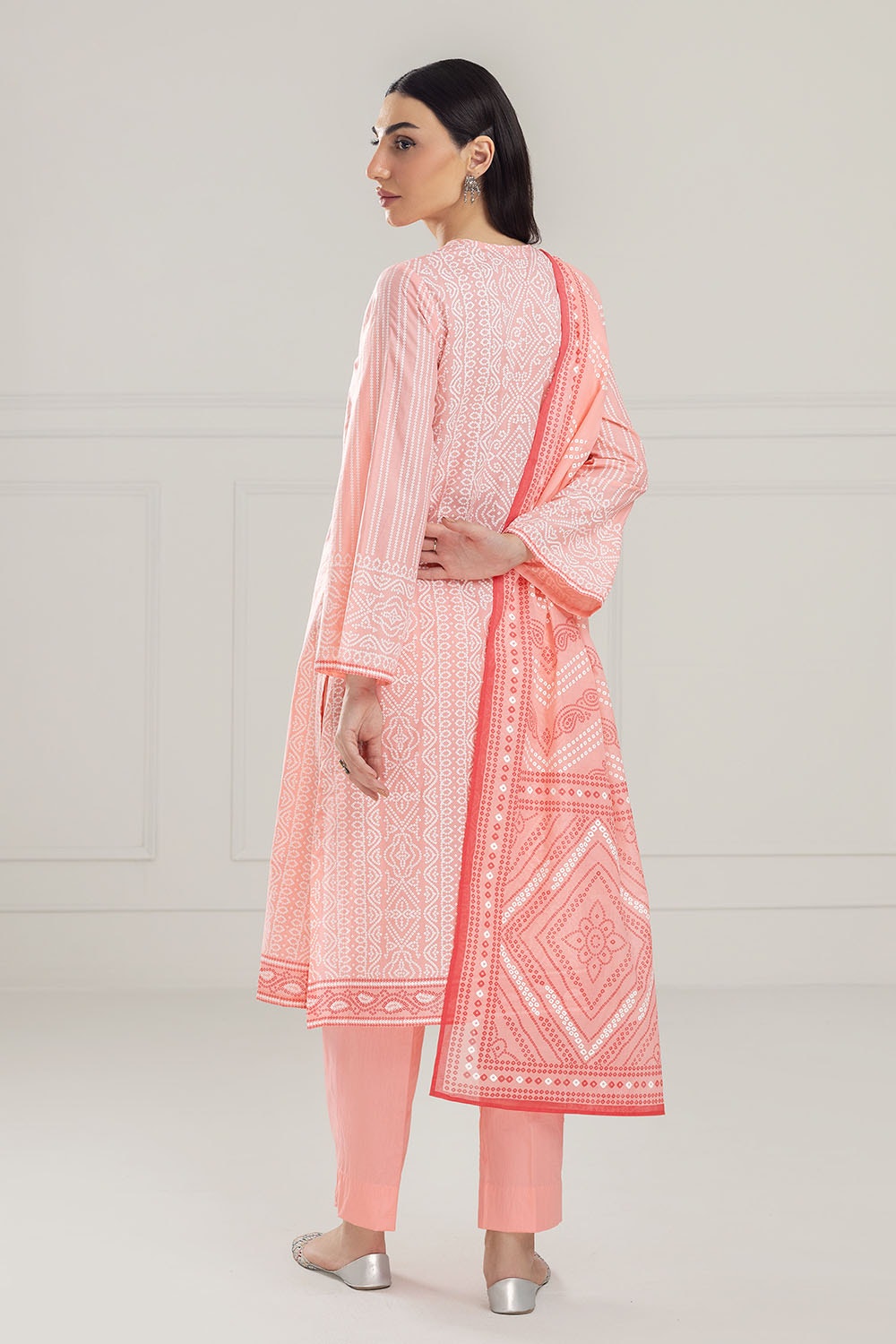 Gul Ahmed | Chunri Lawn 25 | CL-52179 A S Pink Lawn