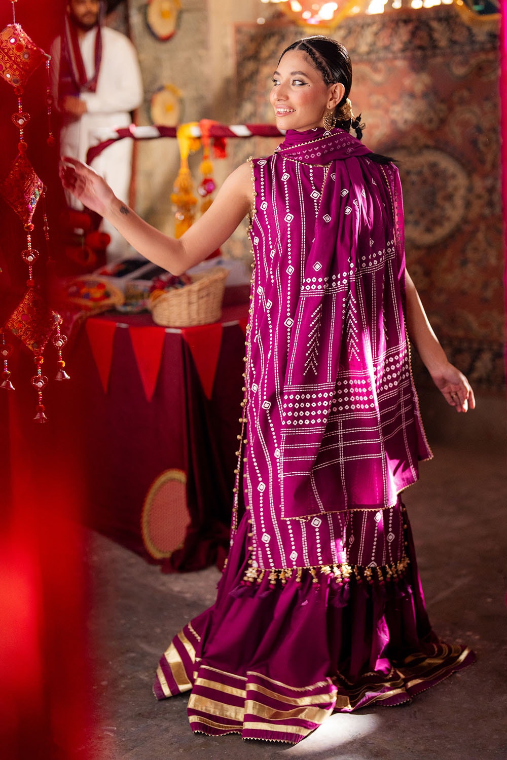 Gul Ahmed | Chunri Lawn 25 | CL-52185 A L Magenta Lawn