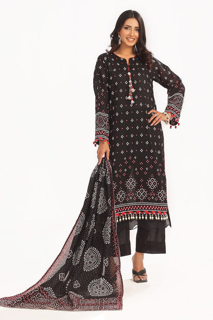 Gul Ahmed | Chunri Lawn 25 | CL-52171 A XS Black Lawn