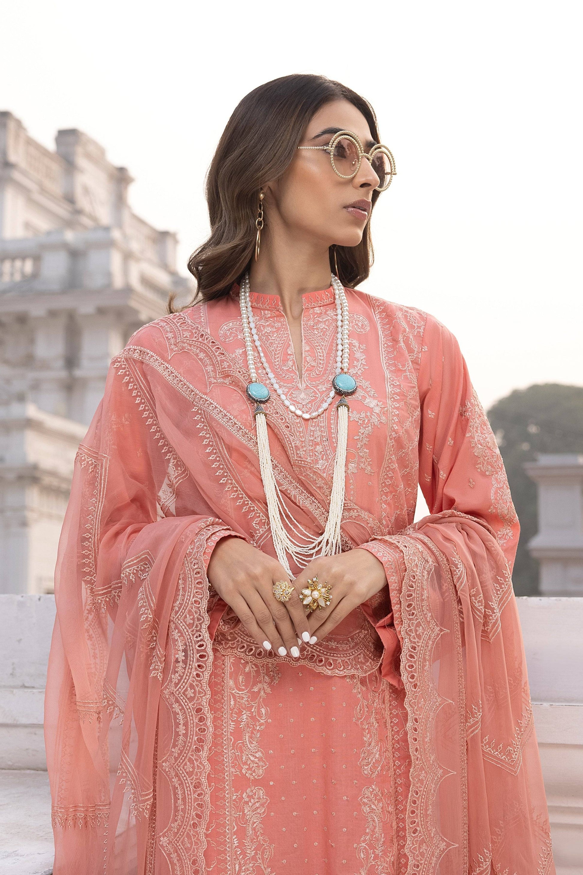 LSM | Spring Embroidered 24 | A-3 - Pakistani Designer Dress - by LSM | Type: Luxury - 100% Original at Saira Sultan