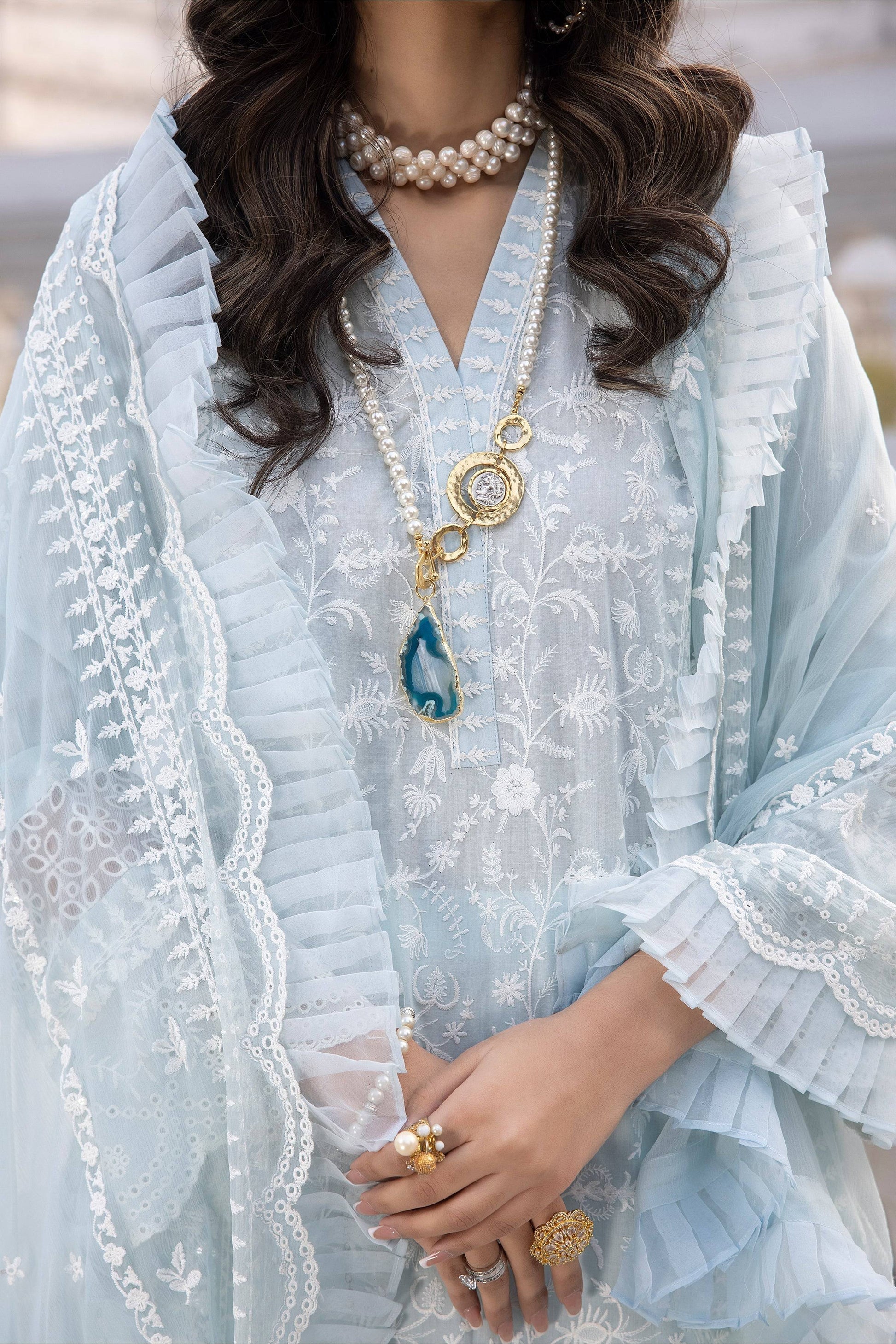 LSM | Spring Embroidered 24 | A-8 - Pakistani Designer Dress - by LSM | Type: Luxury - 100% Original at Saira Sultan