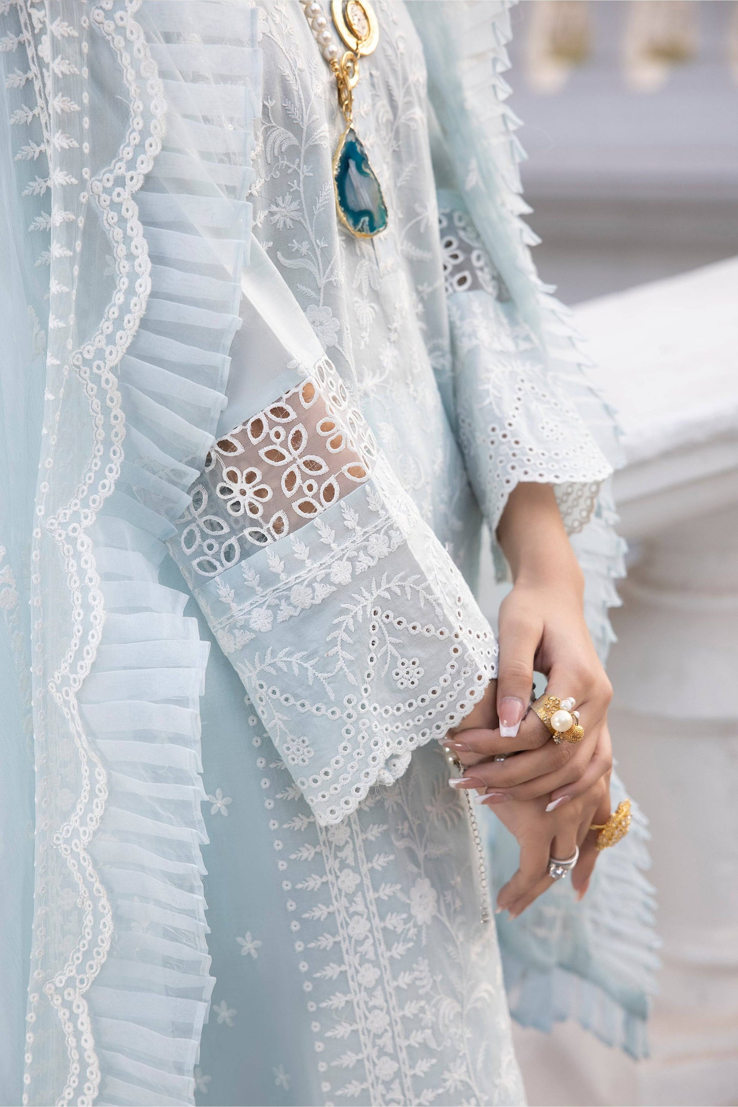 LSM | Spring Embroidered 24 | A-8 - Pakistani Designer Dress - by LSM | Type: Luxury - 100% Original at Saira Sultan
