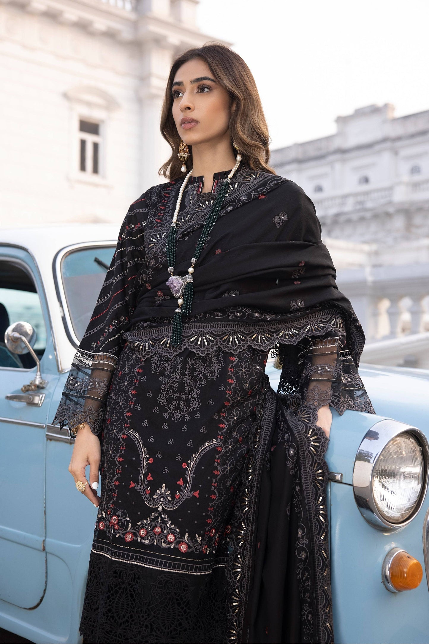 LSM | Spring Embroidered 24 | A-12 - Pakistani Designer Dress - by LSM | Type: Luxury - 100% Original at Saira Sultan