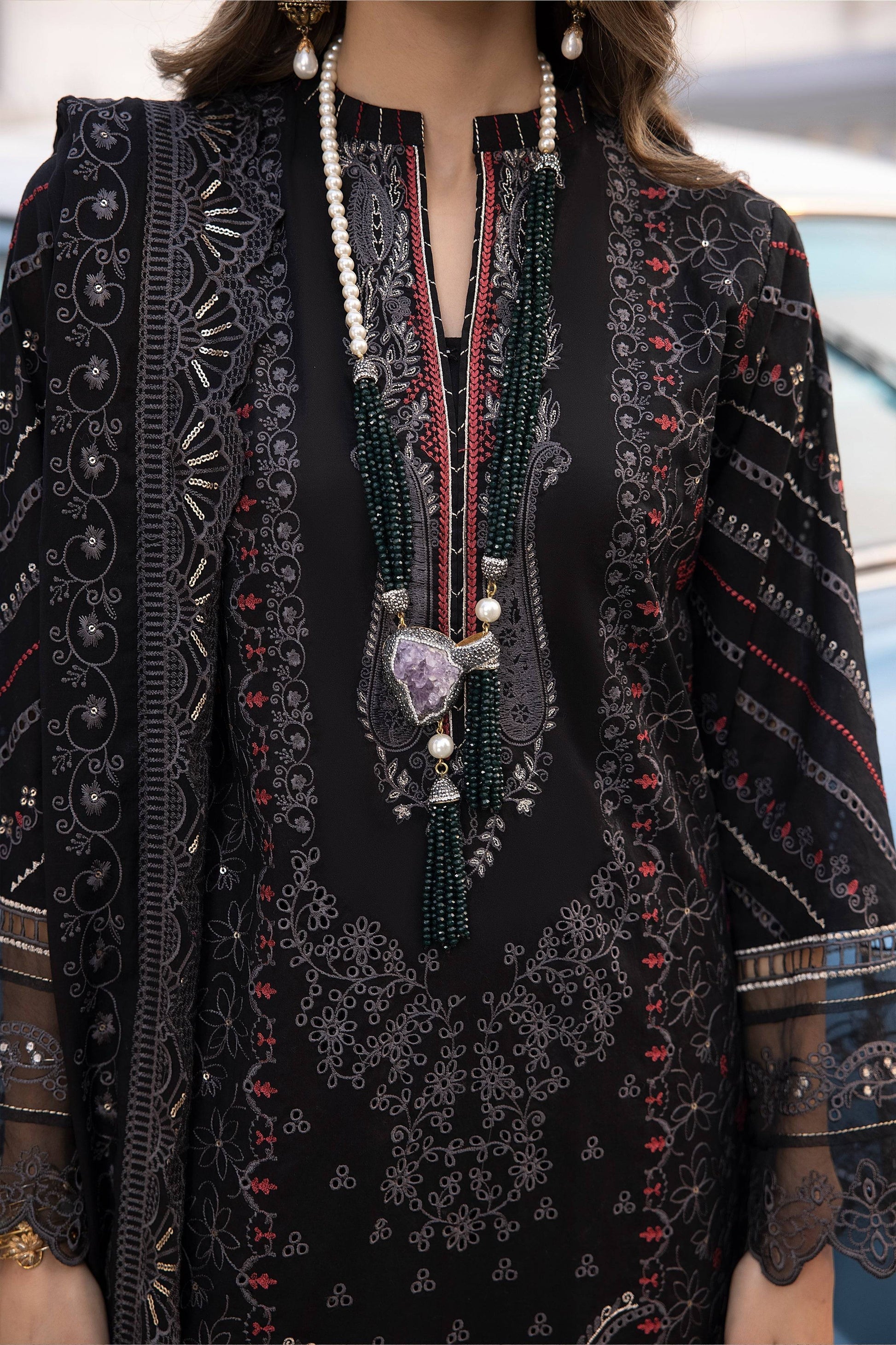 LSM | Spring Embroidered 24 | A-12 - Pakistani Designer Dress - by LSM | Type: Luxury - 100% Original at Saira Sultan