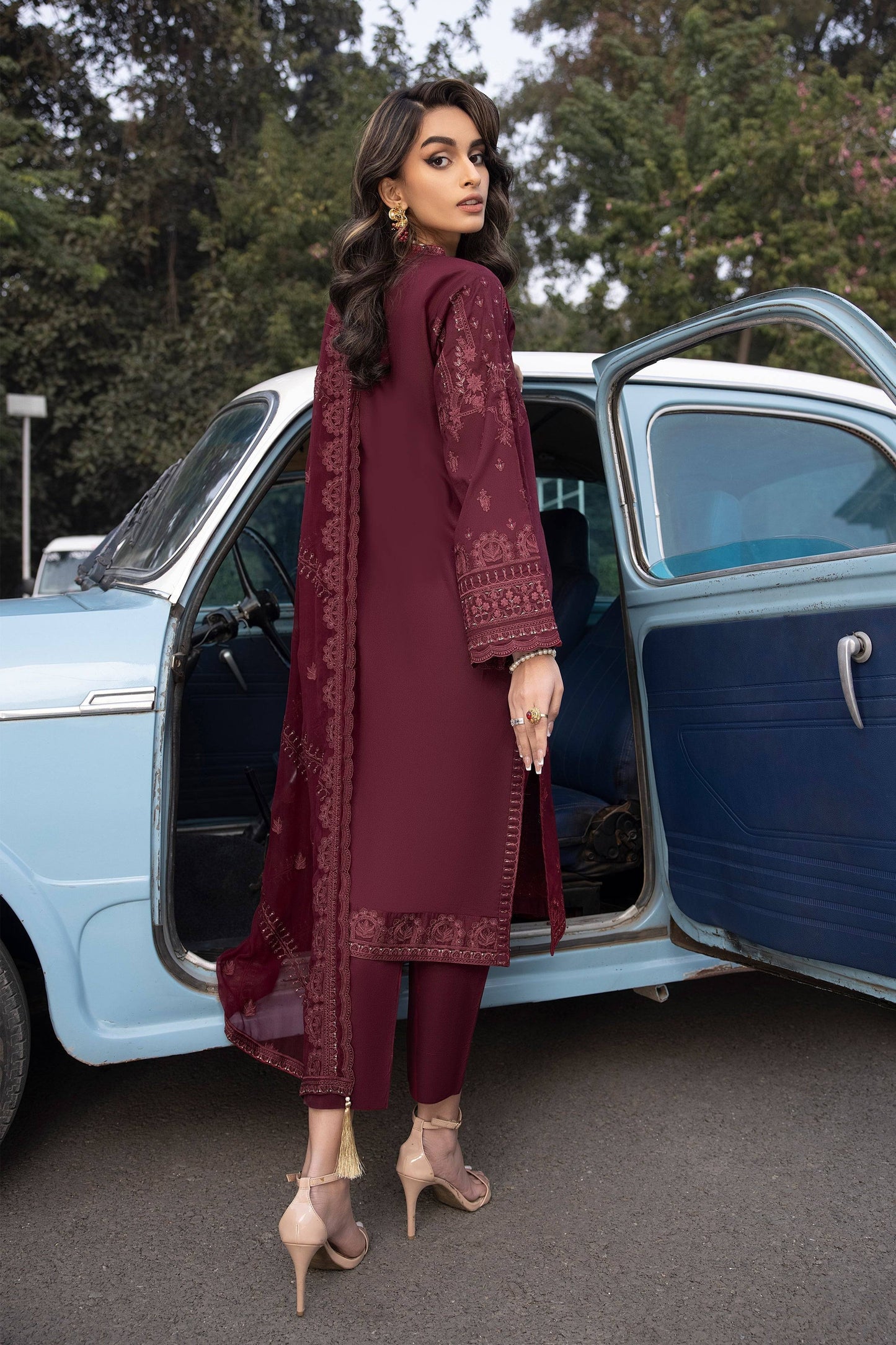 LSM | Spring Embroidered 24 | A-10 - Pakistani Designer Dress - by LSM | Type: Luxury - 100% Original at Saira Sultan