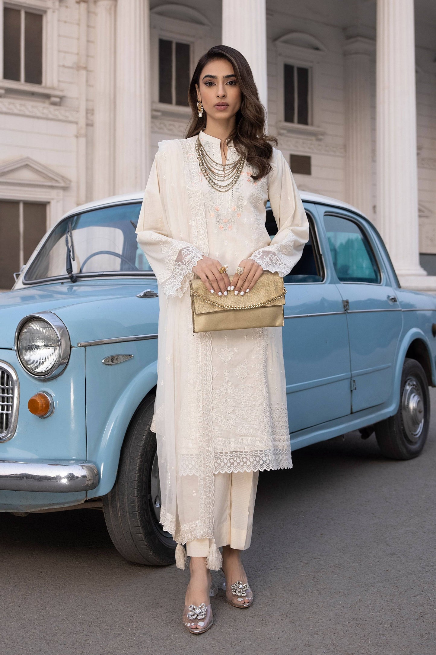 LSM | Spring Embroidered 24 | A-11 - Pakistani Designer Dress - by LSM | Type: Luxury - 100% Original at Saira Sultan