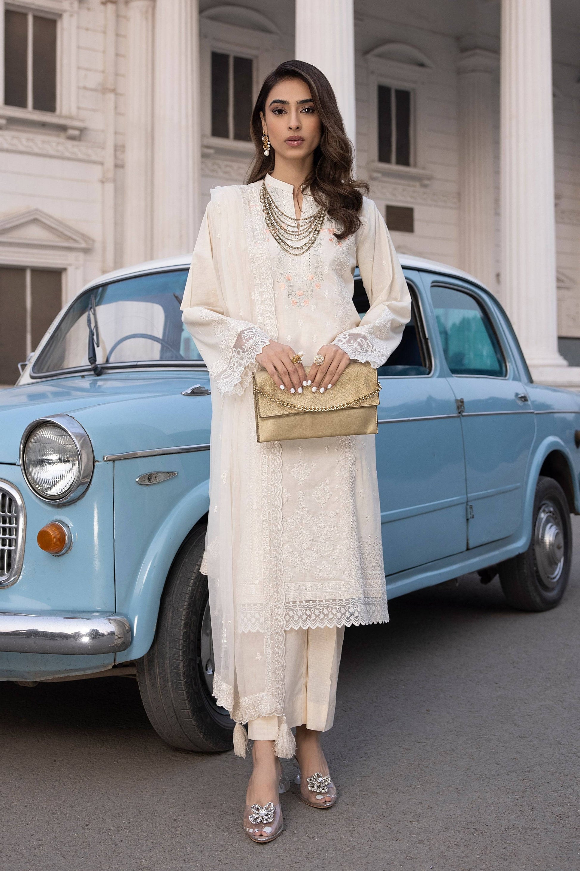 LSM | Spring Embroidered 24 | A-11 - Pakistani Designer Dress - by LSM | Type: Luxury - 100% Original at Saira Sultan