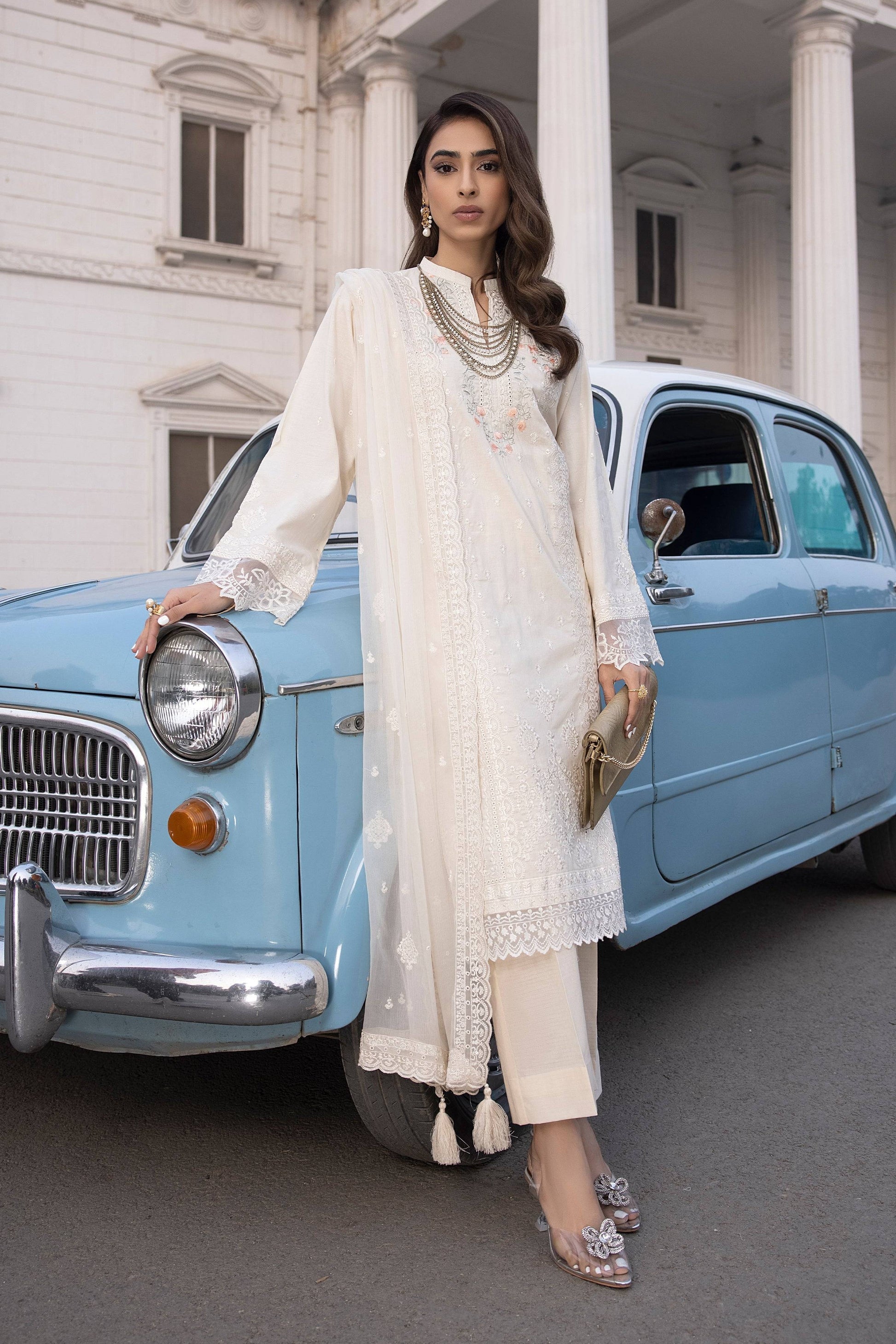 LSM | Spring Embroidered 24 | A-11 - Pakistani Designer Dress - by LSM | Type: Luxury - 100% Original at Saira Sultan