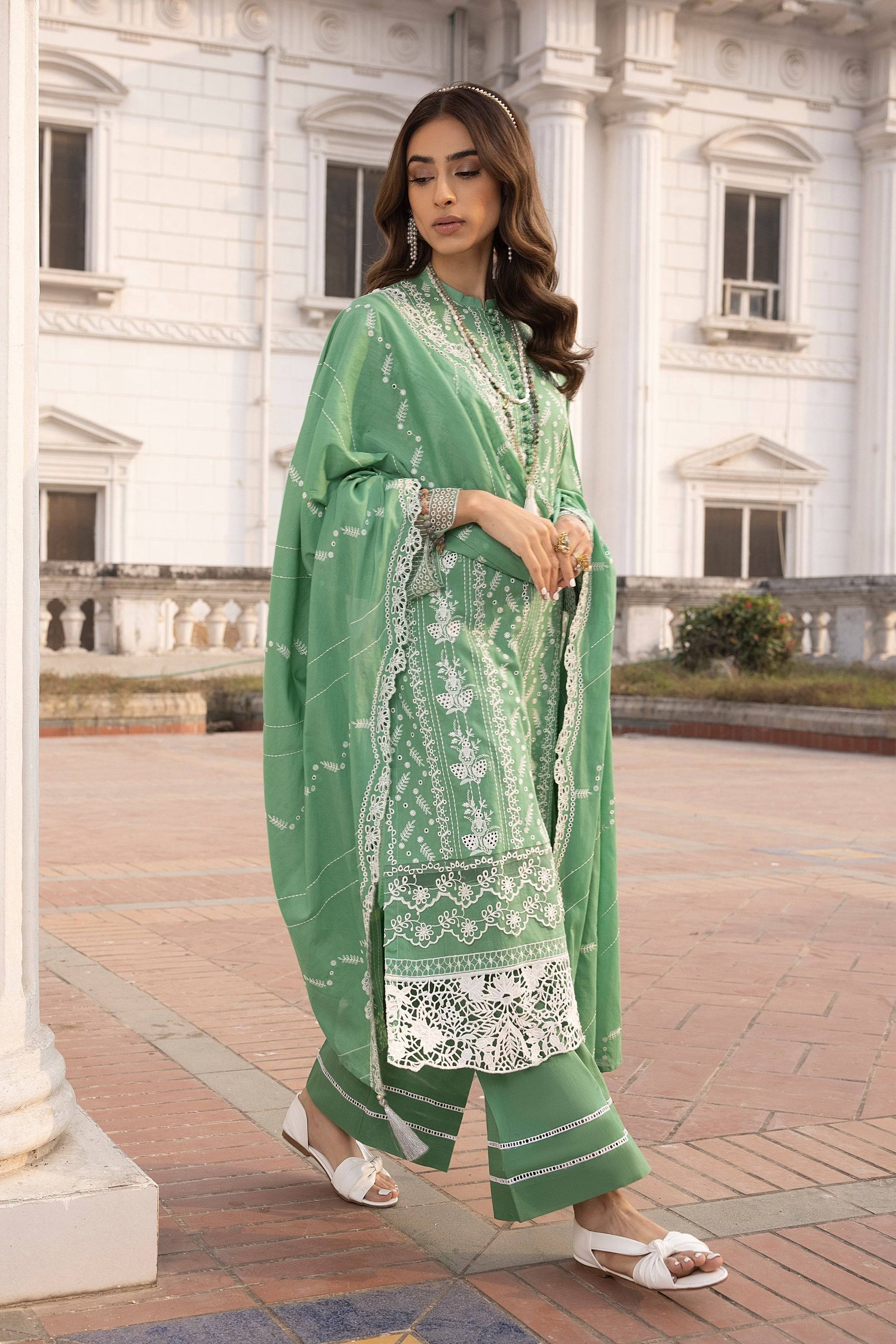 LSM | Spring Embroidered 24 | A-2 - Pakistani Designer Dress - by LSM | Type: Luxury - 100% Original at Saira Sultan