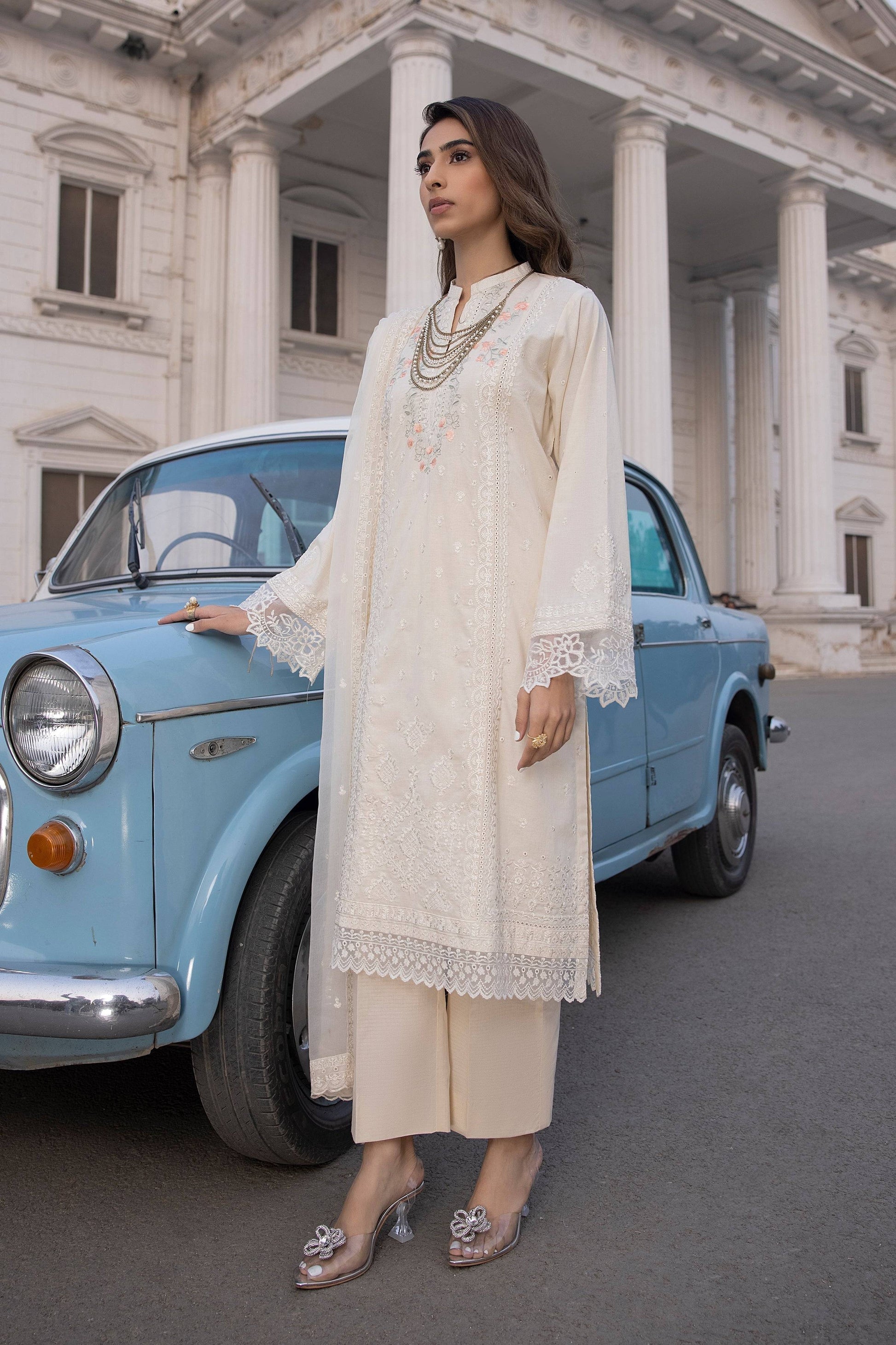 LSM | Spring Embroidered 24 | A-11 - Pakistani Designer Dress - by LSM | Type: Luxury - 100% Original at Saira Sultan
