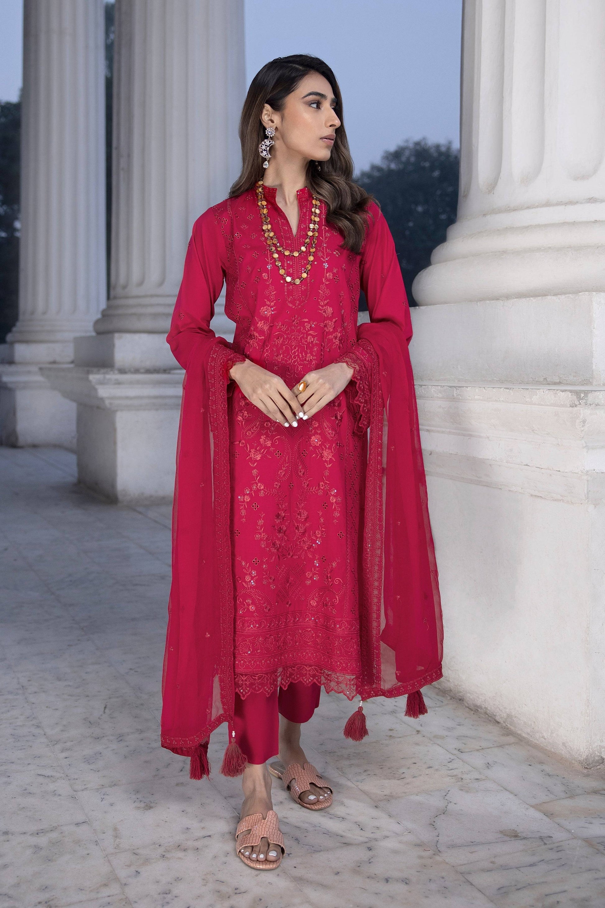 LSM | Spring Embroidered 24 | A-15 - Pakistani Designer Dress - by LSM | Type: Luxury - 100% Original at Saira Sultan