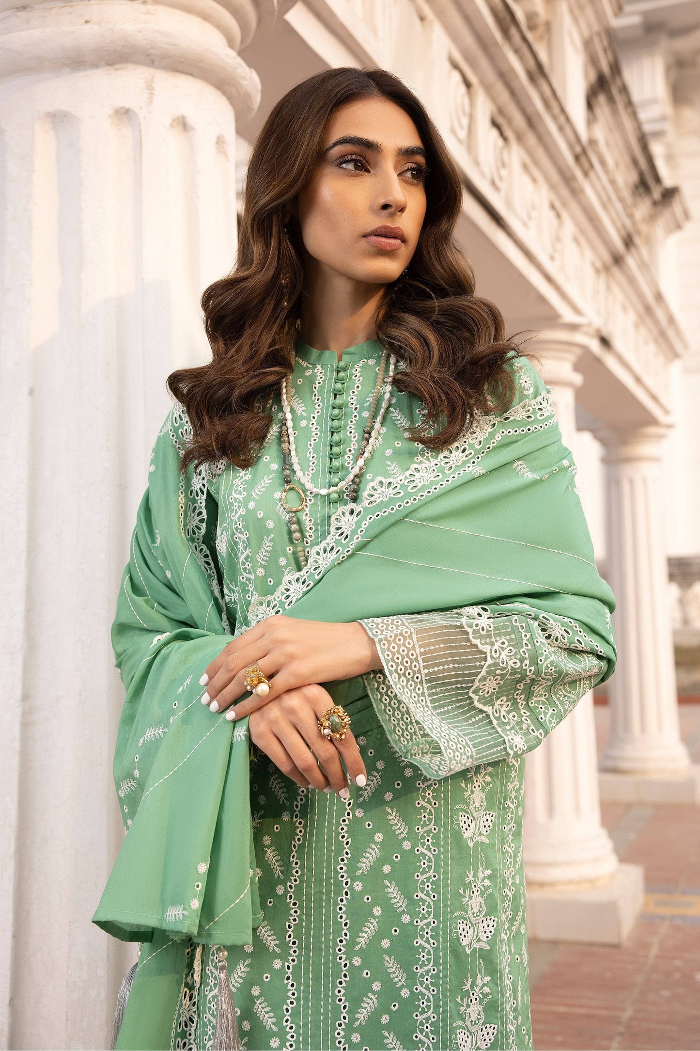 LSM | Spring Embroidered 24 | A-2 - Pakistani Designer Dress - by LSM | Type: Luxury - 100% Original at Saira Sultan