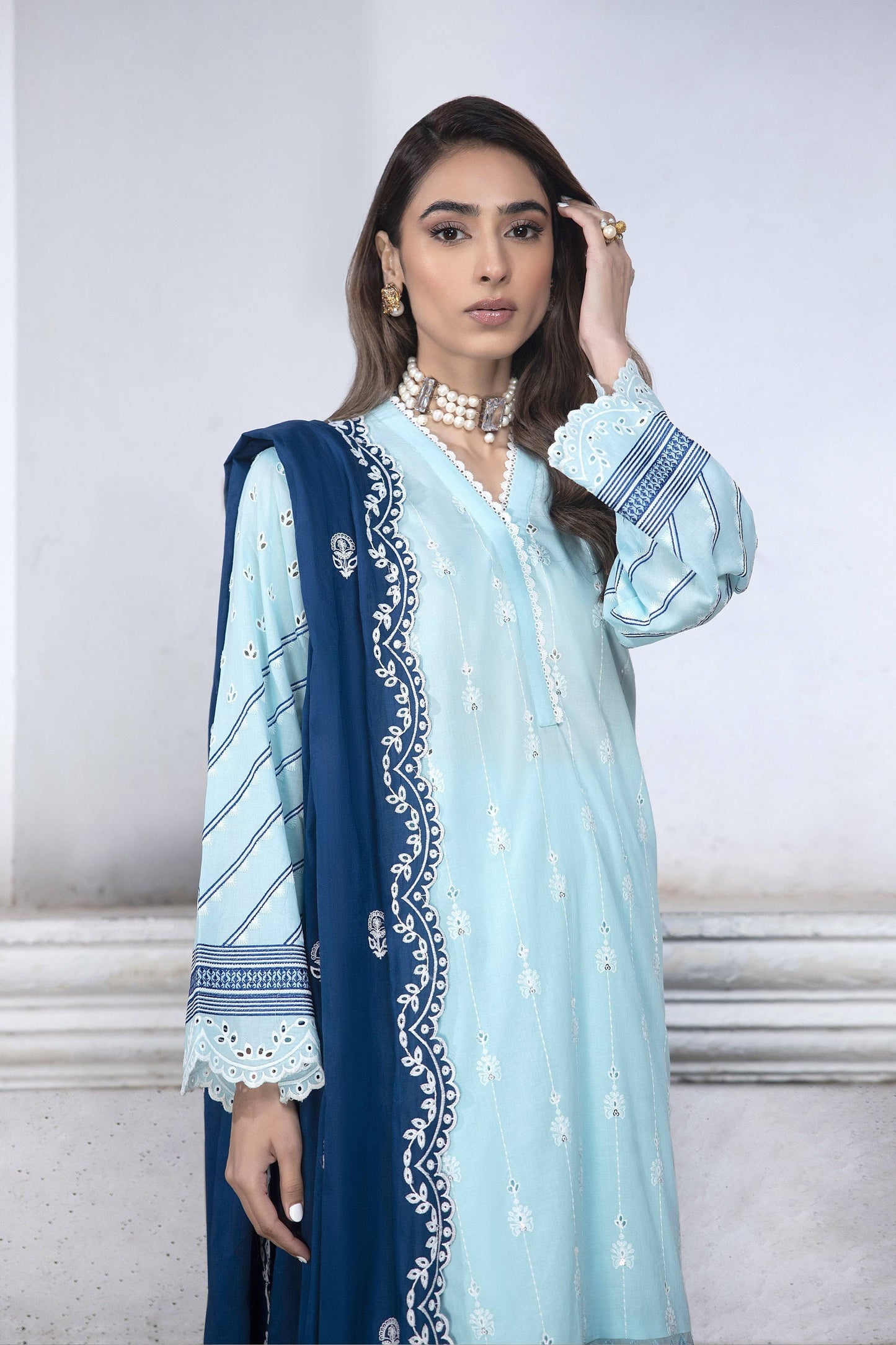 LSM | Spring Embroidered 24 | A-1 - Pakistani Designer Dress - by LSM | Type: Luxury - 100% Original at Saira Sultan
