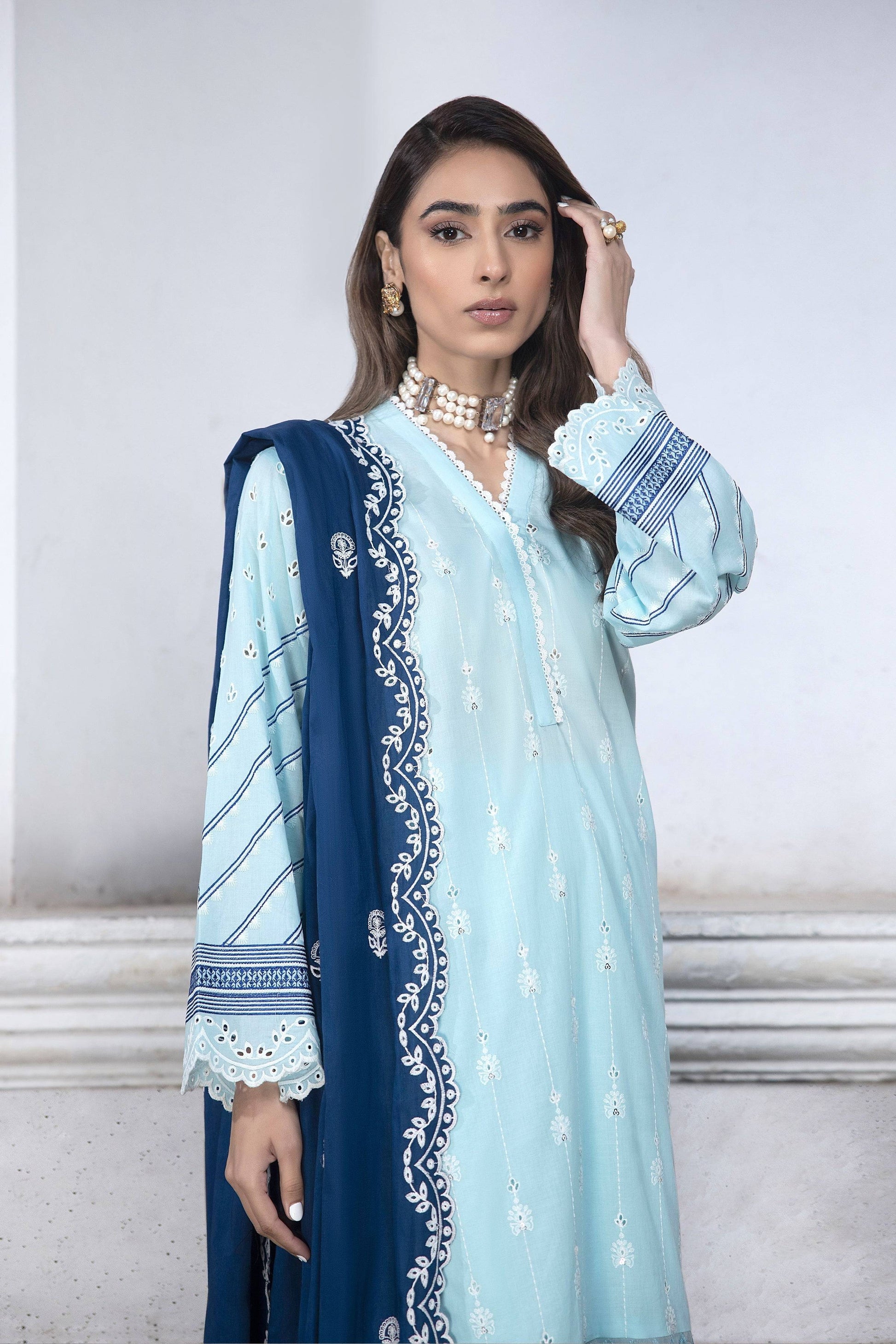 LSM | Spring Embroidered 24 | A-1 - Pakistani Designer Dress - by LSM | Type: Luxury - 100% Original at Saira Sultan
