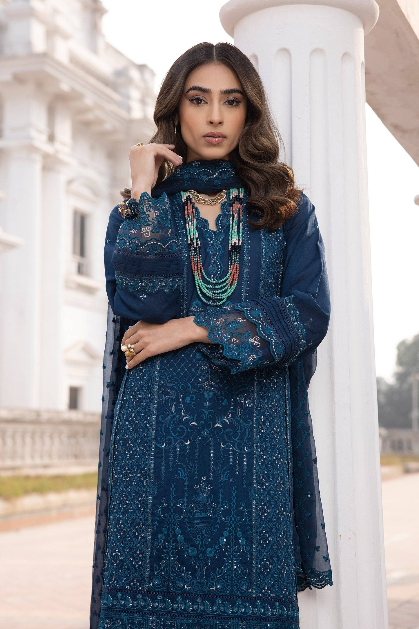 LSM | Spring Embroidered 24 | A-14 - Pakistani Designer Dress - by LSM | Type: Luxury - 100% Original at Saira Sultan