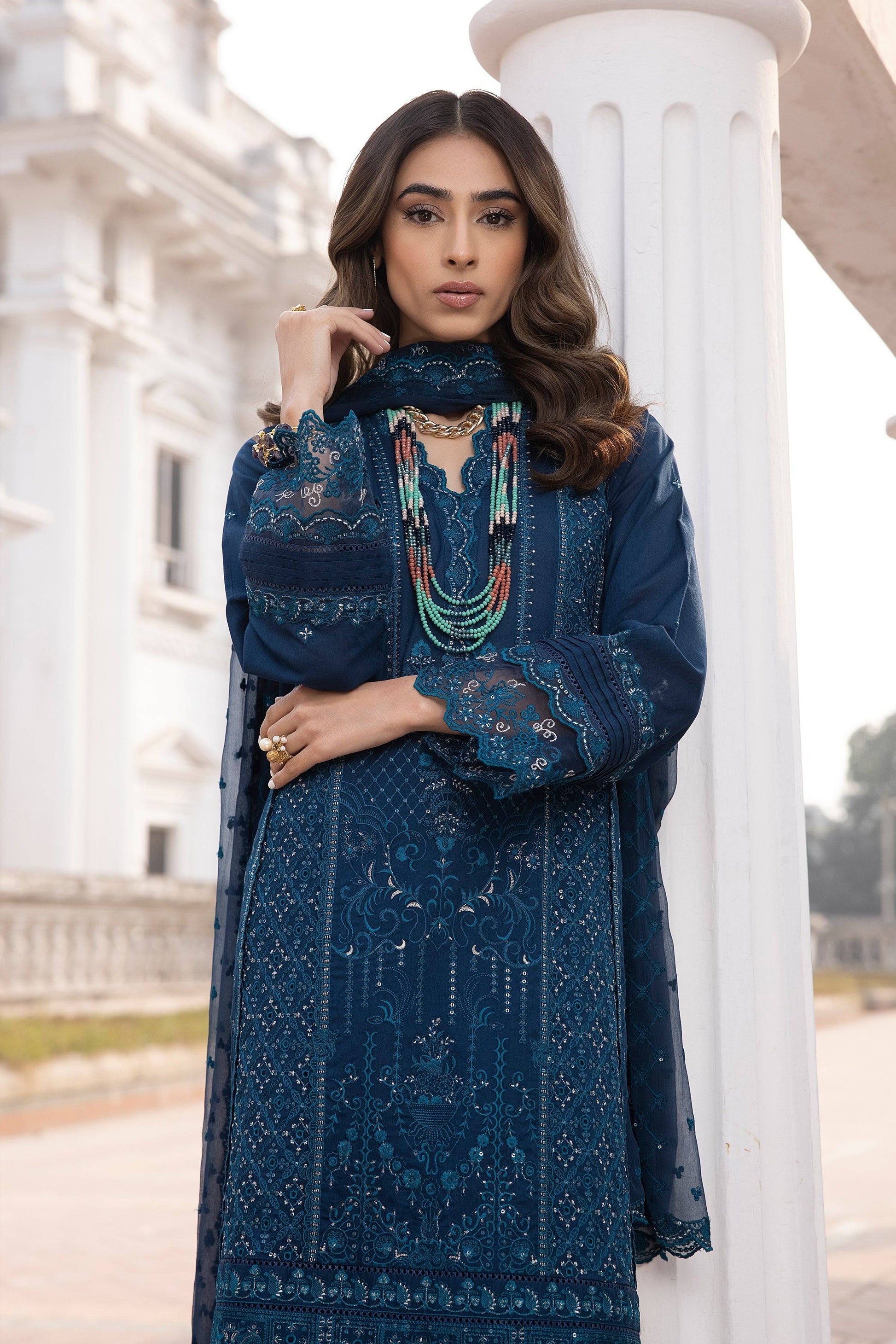 LSM | Spring Embroidered 24 | A-14 - Pakistani Designer Dress - by LSM | Type: Luxury - 100% Original at Saira Sultan