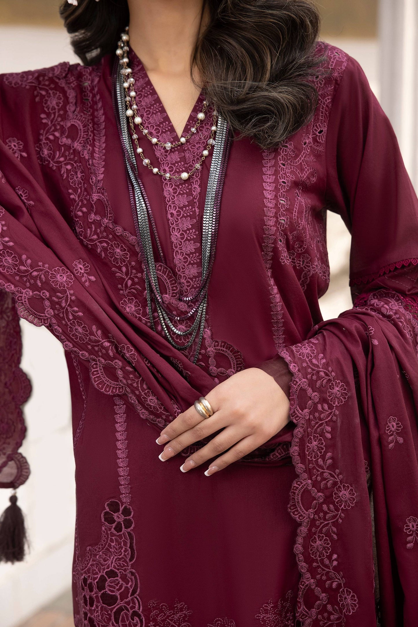 LSM | Spring Embroidered 24 | A-9 - Pakistani Designer Dress - by LSM | Type: Luxury - 100% Original at Saira Sultan