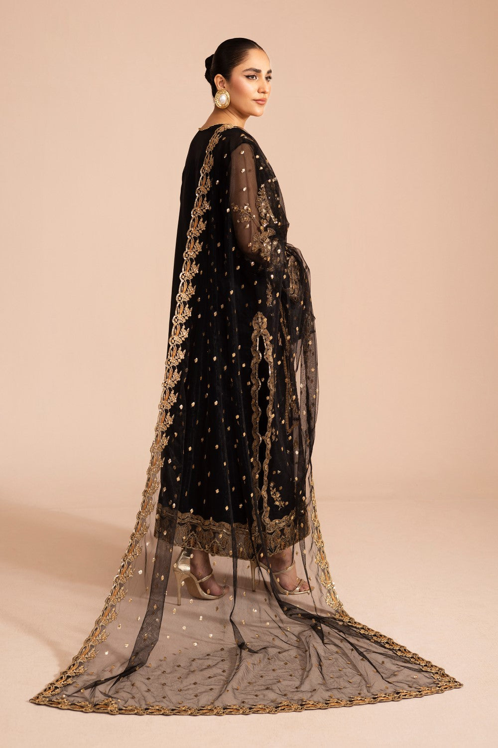Maryum N Maria | Zircon Formals | LALEH - MS40080 S Black Organza
