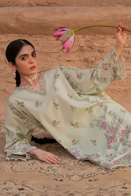 Cross Stitch | Eid Lawn Edit 25 | CITRINE AURA XL Mint Green Lawn