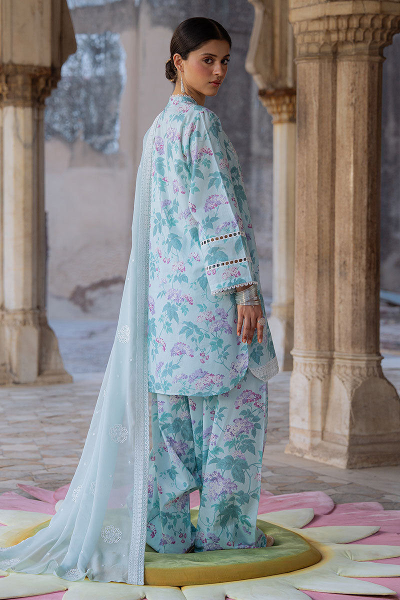 Cross Stitch | Eid Lawn Edit 25 | MINT GLAMOUR S Ice Blue Lawn