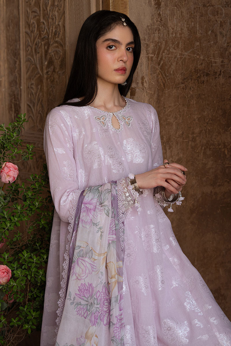 Cross Stitch | Eid Lawn Edit 25 | LAVENDER BLISS M Lilac Jacquard