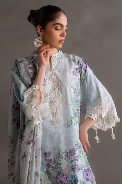 Cross Stitch | Eid Lawn Edit 25 | OCEAN BREEZE M Sky Blue Lawn