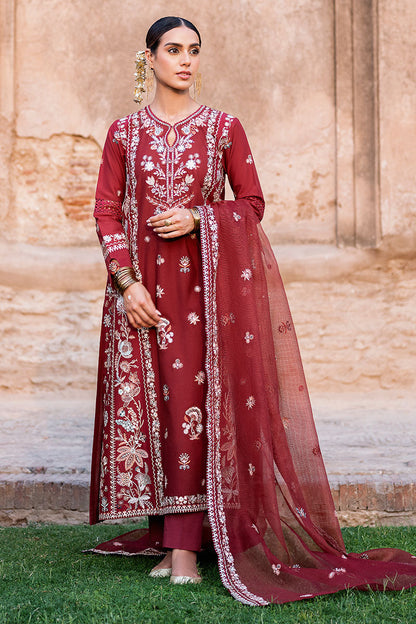 Cross Stitch | Eid Lawn Edit 25 | ROUGE ZEST XS Red Lawn