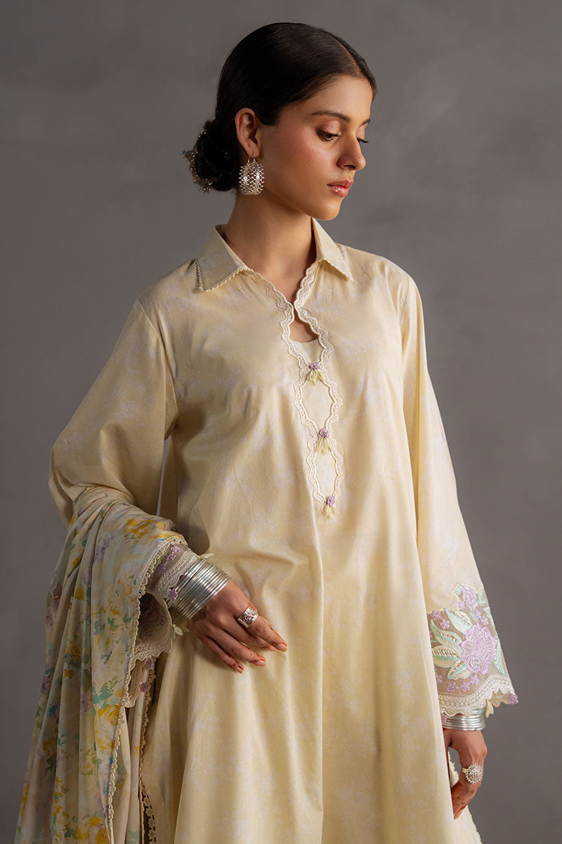 Cross Stitch | Eid Lawn Edit 25 | SUNSHINE GLOW M Ivory Lawn