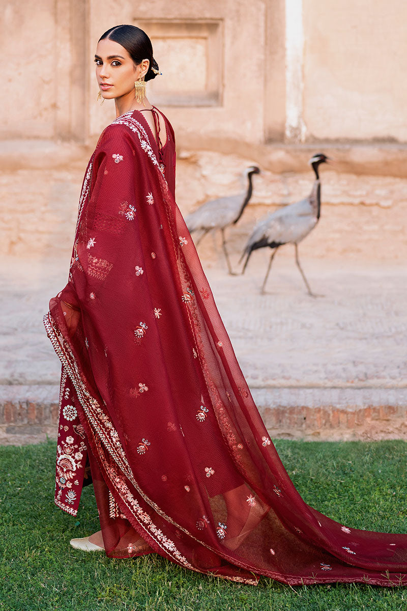 Cross Stitch | Eid Lawn Edit 25 | ROUGE ZEST S Red Lawn