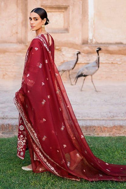 Cross Stitch | Eid Lawn Edit 25 | ROUGE ZEST S Red Lawn