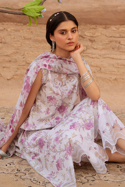 Cross Stitch | Eid Lawn Edit 25 | LILAC HINT L White Lawn