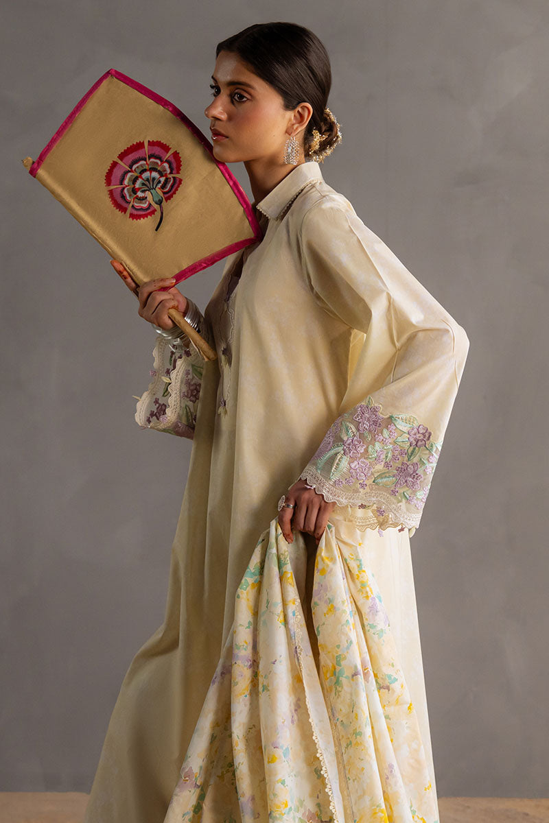 Cross Stitch | Eid Lawn Edit 25 | SUNSHINE GLOW L Ivory Lawn