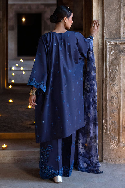 Cross Stitch | Eid Lawn Edit 25 | STAR GAZE S Navy Blue Lawn