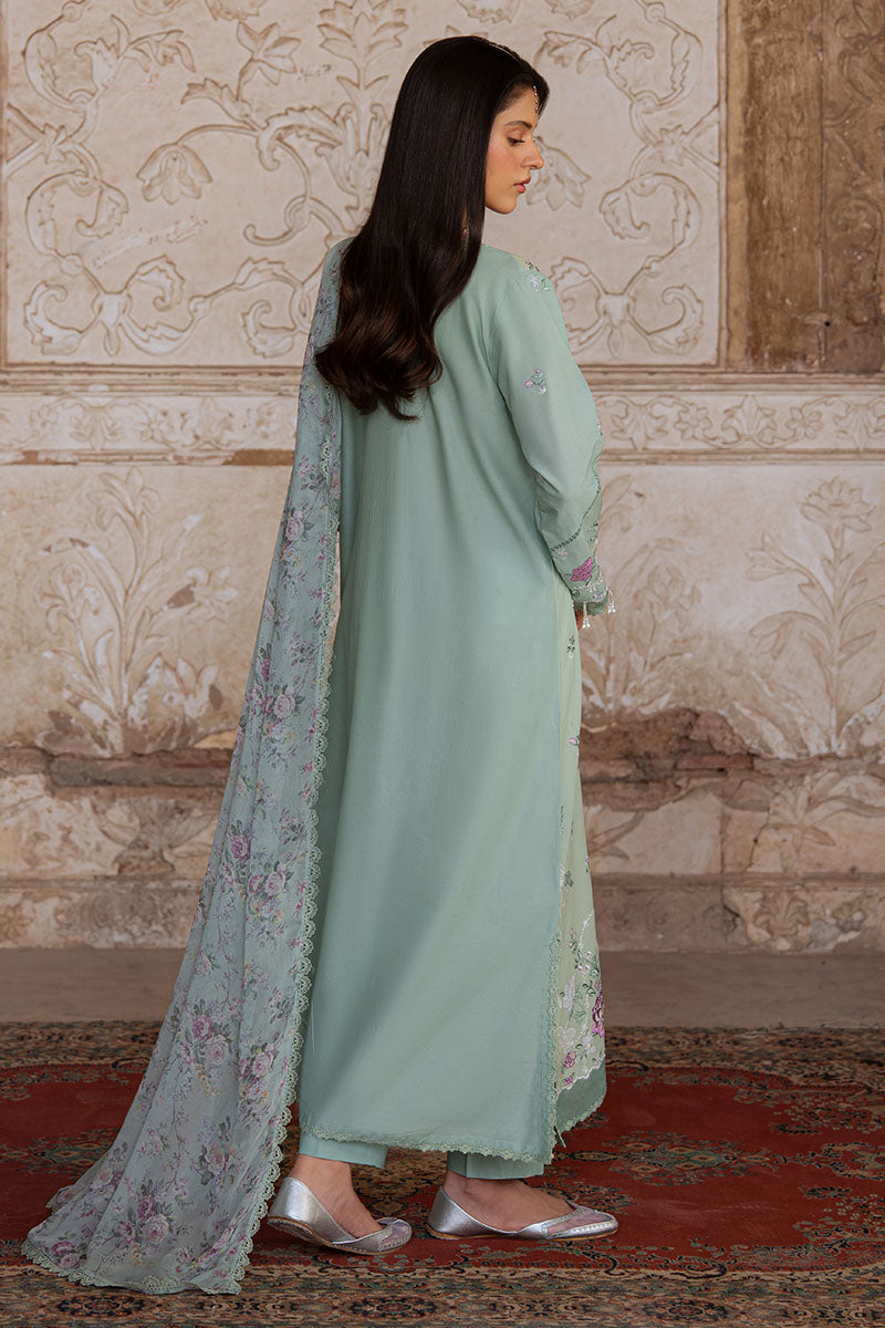Cross Stitch | Eid Lawn Edit 25 | SAGE GRACE S Sage Green Lawn