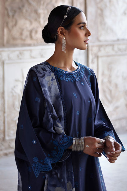 Cross Stitch | Eid Lawn Edit 25 | STAR GAZE M Navy Blue Lawn