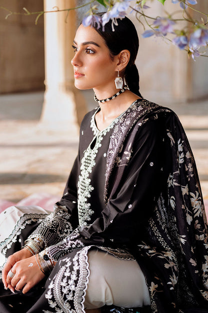 Cross Stitch | Eid Lawn Edit 25 | EBONY VOGUE M Black Lawn