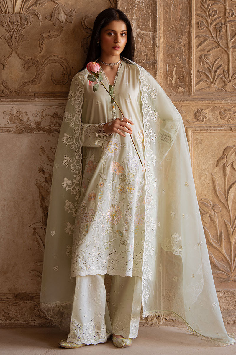Cross Stitch | Eid Lawn Edit 25 | AQUA SERENITY XS Mint Lawn