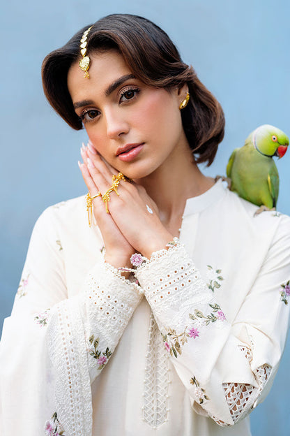 Cross Stitch | Eid Lawn Edit 25 | PETAL PARADISE M White Lawn