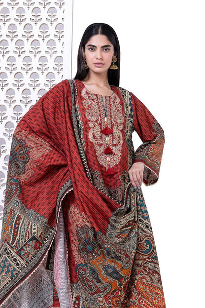 Khaadi | My Winter Mood | LKM06 M Deep Red Khaddar Messuri