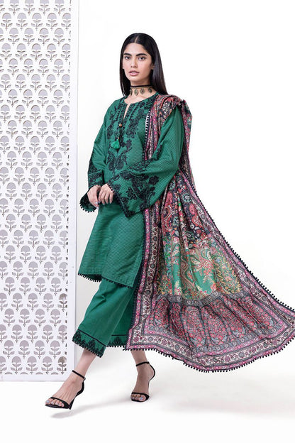 Khaadi | My Winter Mood | LKM10 M Teal Green Khaddar Messuri